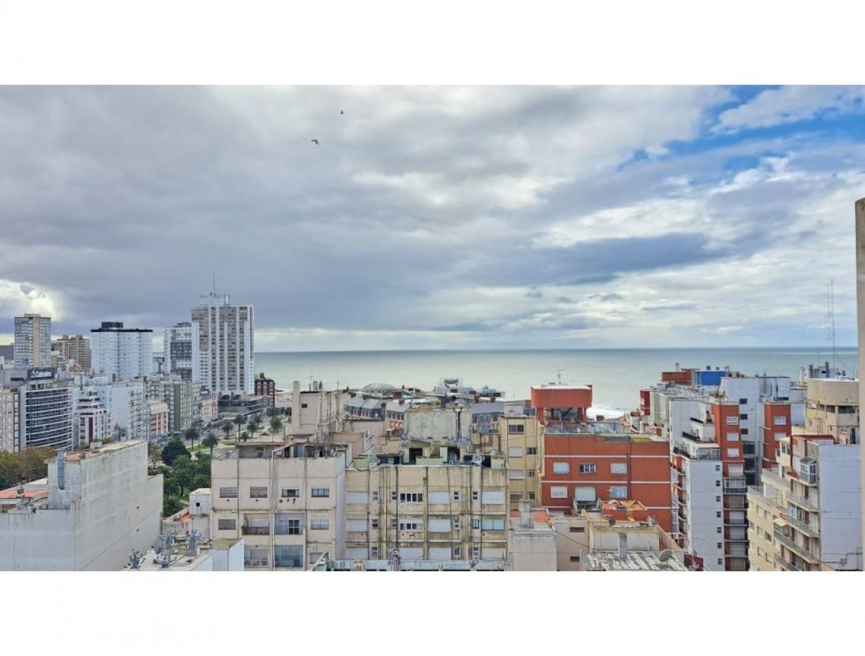 Departamento de 2 amb con balcon corrido vista al mar y cochera fija